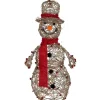 Lighted Glittered Snowman and Berries Outdoor Christmas Decoration - 28"