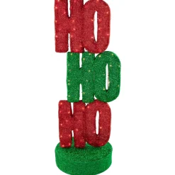 Lighted "Ho Ho Ho" Outdoor Christmas Sign Decoration - 39" - Warm White Lights