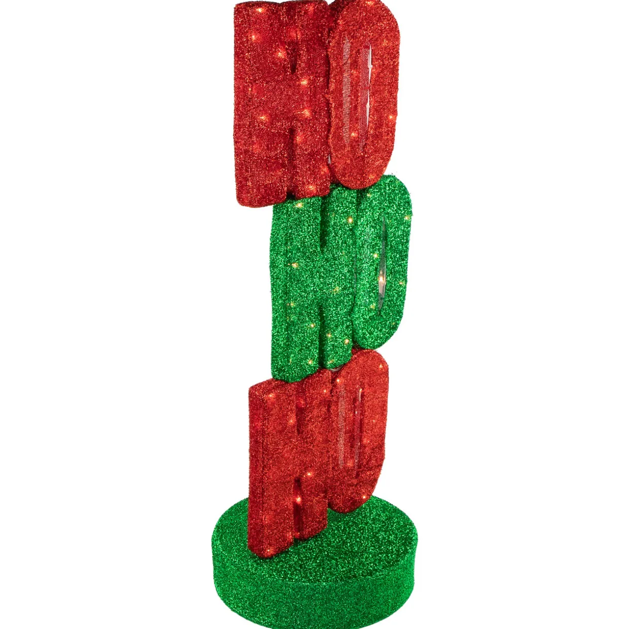 Lighted "Ho Ho Ho" Outdoor Christmas Sign Decoration - 39" - Warm White Lights