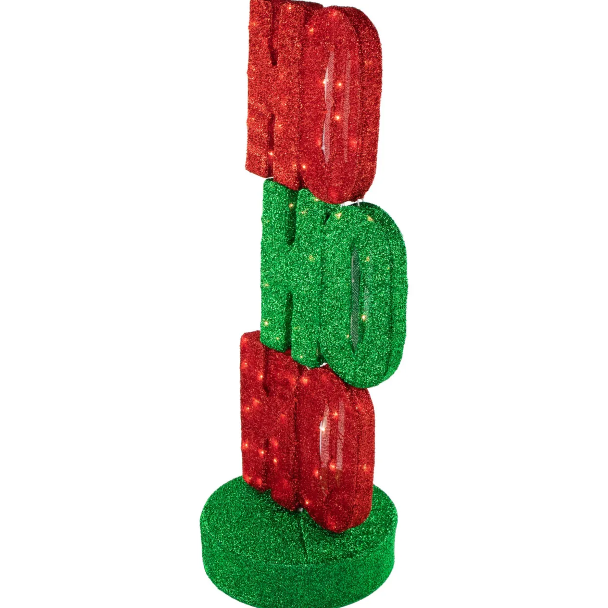 Lighted "Ho Ho Ho" Outdoor Christmas Sign Decoration - 39" - Warm White Lights