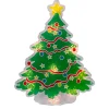 Lighted Holographic Christmas Tree Window Silhouette - 12.5" - Clear Lights