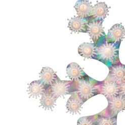 Lighted Holographic Snowflake Christmas Window Decoration - 12