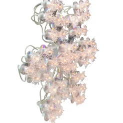 Lighted Holographic Snowflake Christmas Window Decoration - 12