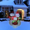 Lighted Inflatable Family of Snowman Outdoor Christmas Decoration - 4'