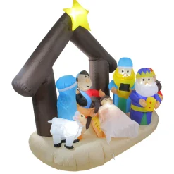 Lighted Inflatable Nativity Scene Outdoor Christmas Decoration - 5.5' - Warm White