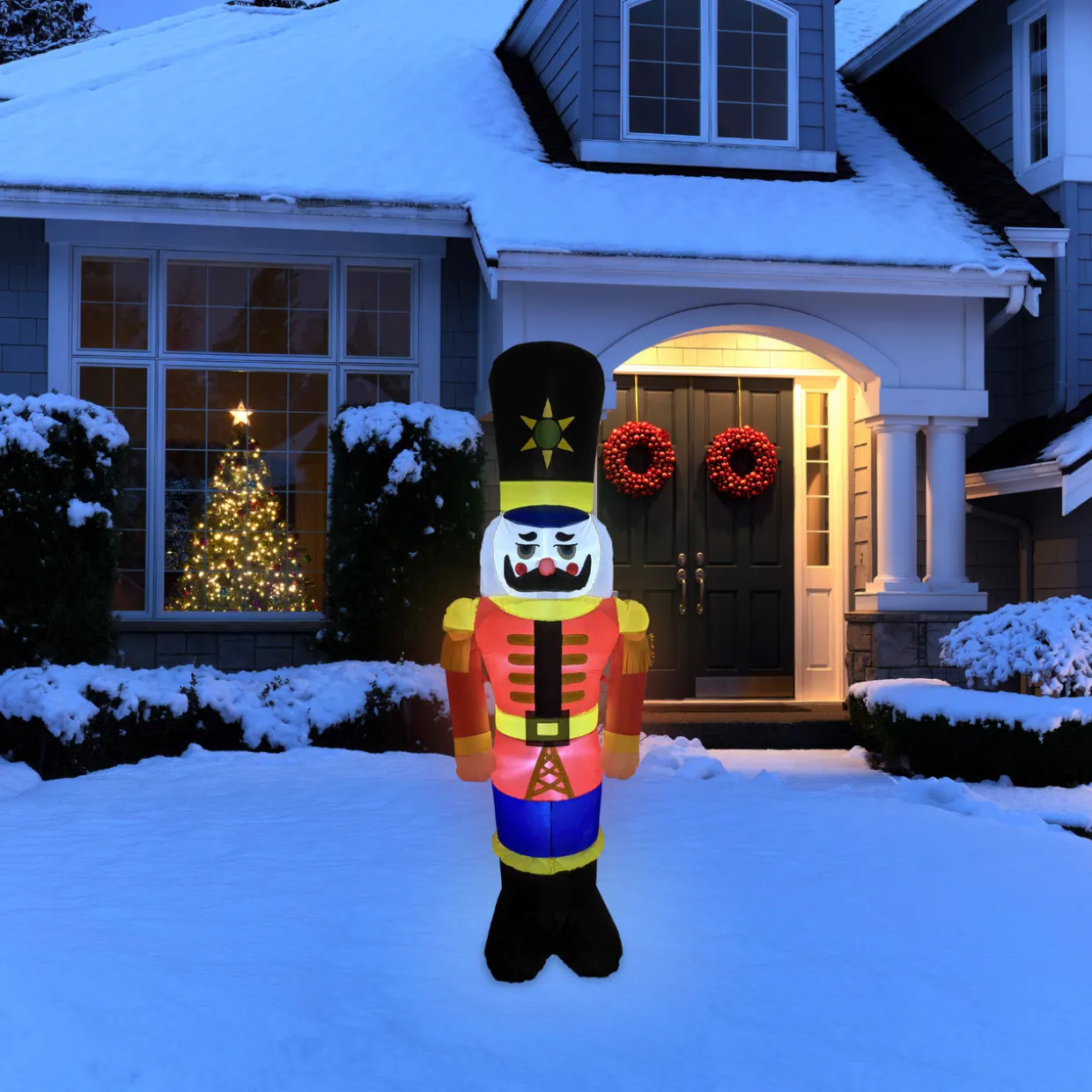 Lighted Inflatable Nutcracker Soldier Outdoor Christmas Decoration - 6.25'