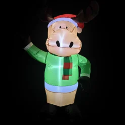 Lighted Inflatable Reindeer Outdoor Christmas Decoration - 4.25'
