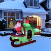 Lighted Inflatable Santa with Helicopter Outdoor Christmas Decoration -7'