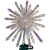 Lighted Iridescent Icicle Christmas Tree Topper - 14" - Clear Lights