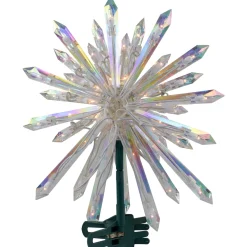 Lighted Iridescent Icicle Christmas Tree Topper - 14