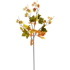 Lighted Maple Leaves Fall Harvest Spray - 30" - Warm White