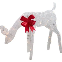 Lighted Mesh Feeding Doe Outdoor Christmas Decoration - 37