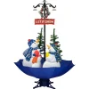 Lighted Musical Snowing Let it Snow Snowmen in Umbrella Base Christmas Decoration - 5.5'