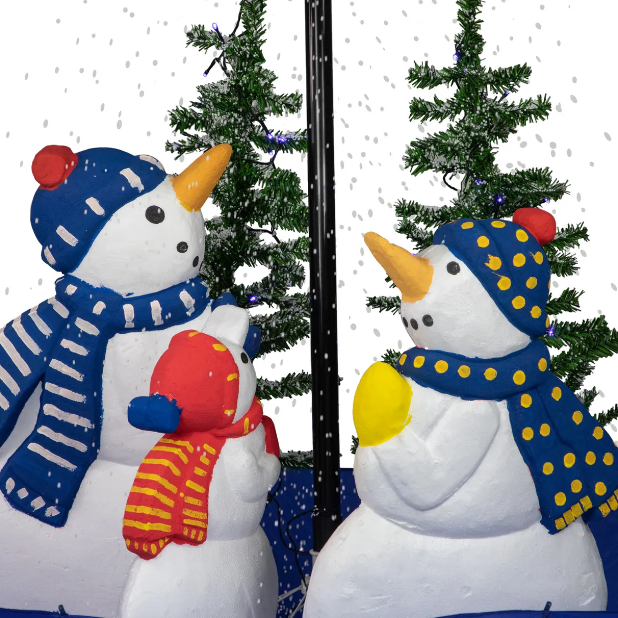 Lighted Musical Snowing Let it Snow Snowmen in Umbrella Base Christmas Decoration - 5.5'