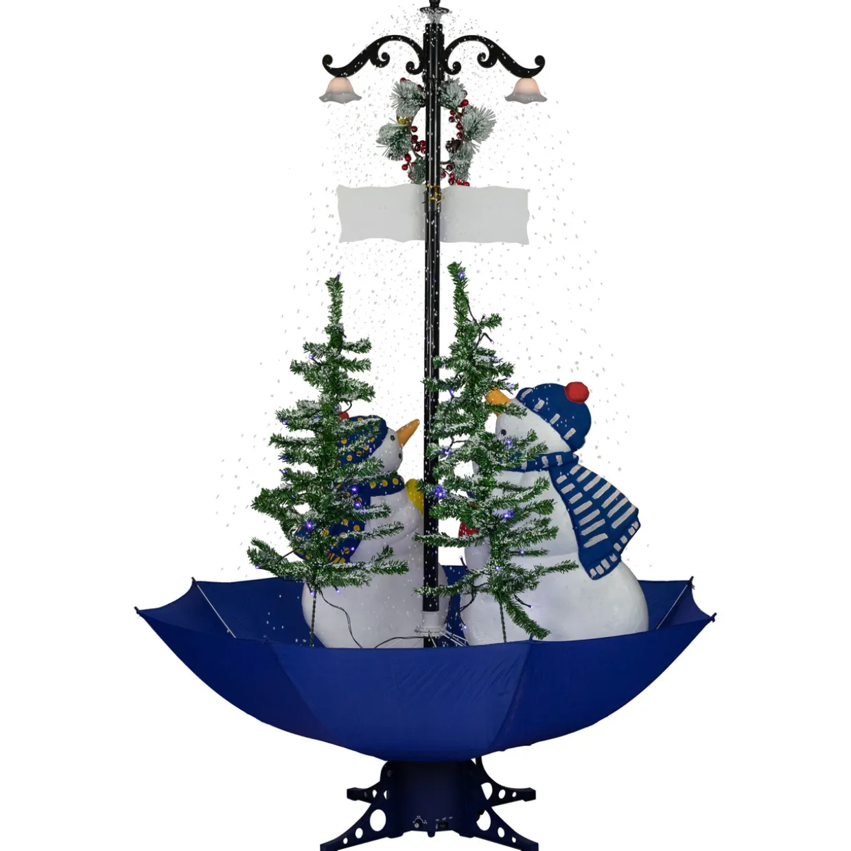 Lighted Musical Snowing Let it Snow Snowmen in Umbrella Base Christmas Decoration - 5.5'