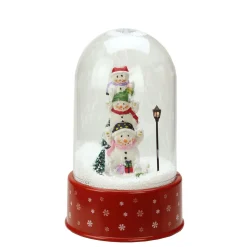 Lighted Musical Snowmen Glittering Christmas Snow Dome - 11.75"