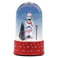 Lighted Musical Snowmen Glittering Christmas Snow Dome - 11.75"