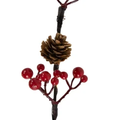 Lighted Pinecones and Berries Christmas Spray - 29