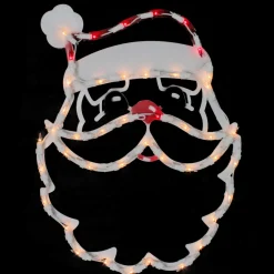 Lighted Santa Claus Christmas Window Silhouette - 17.5 Inch