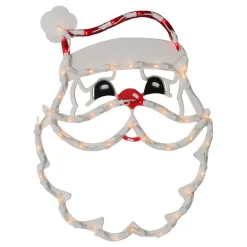 Lighted Santa Claus Christmas Window Silhouette - 17.5 Inch