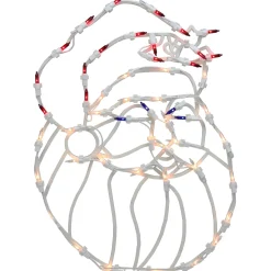 Lighted Santa Claus Window Silhouette Christmas Decoration - 18"