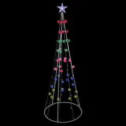 Lighted Show Cone Christmas Tree Outdoor Decoration - 6' - Multicolor
