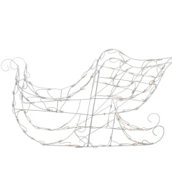 Lighted Sleigh Outdoor Christmas Decoration - 42" - Clear Lights