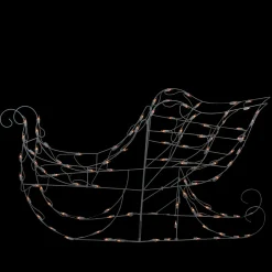 Lighted Sleigh Outdoor Christmas Decoration - 42" - Clear Lights