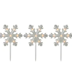 Lighted Snowflake Christmas Pathway Markers - 14.25