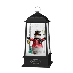 Lighted Snowman Christmas Lantern with Falling Snow - 13