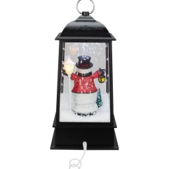 Lighted Snowman Christmas Lantern with Falling Snow - 13