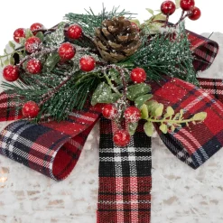 Lighted Textured and Plaid Gift Boxes Outdoor Decorations - Warm White - Set of 3