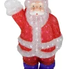 Lighted Waving Santa Claus Commercial Grade Acrylic Christmas Display Decoration - 2'
