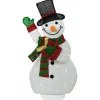 Lighted Waving Snowman Outdoor Christmas Decoration - 32" - Clear Lights