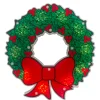 Lighted Wreath Window Silhouette Christmas Decoration - 11" - Clear Lights