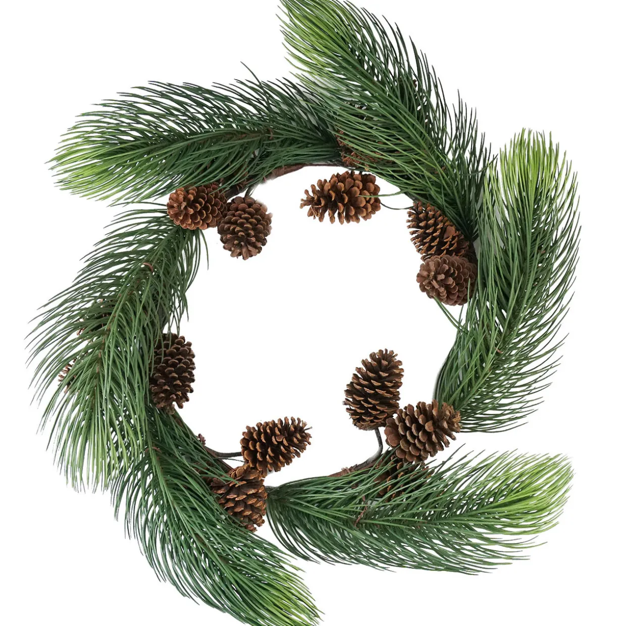 Long Pine Needle and Pinecone Artificial Christmas Wreath - 30" - Unlit