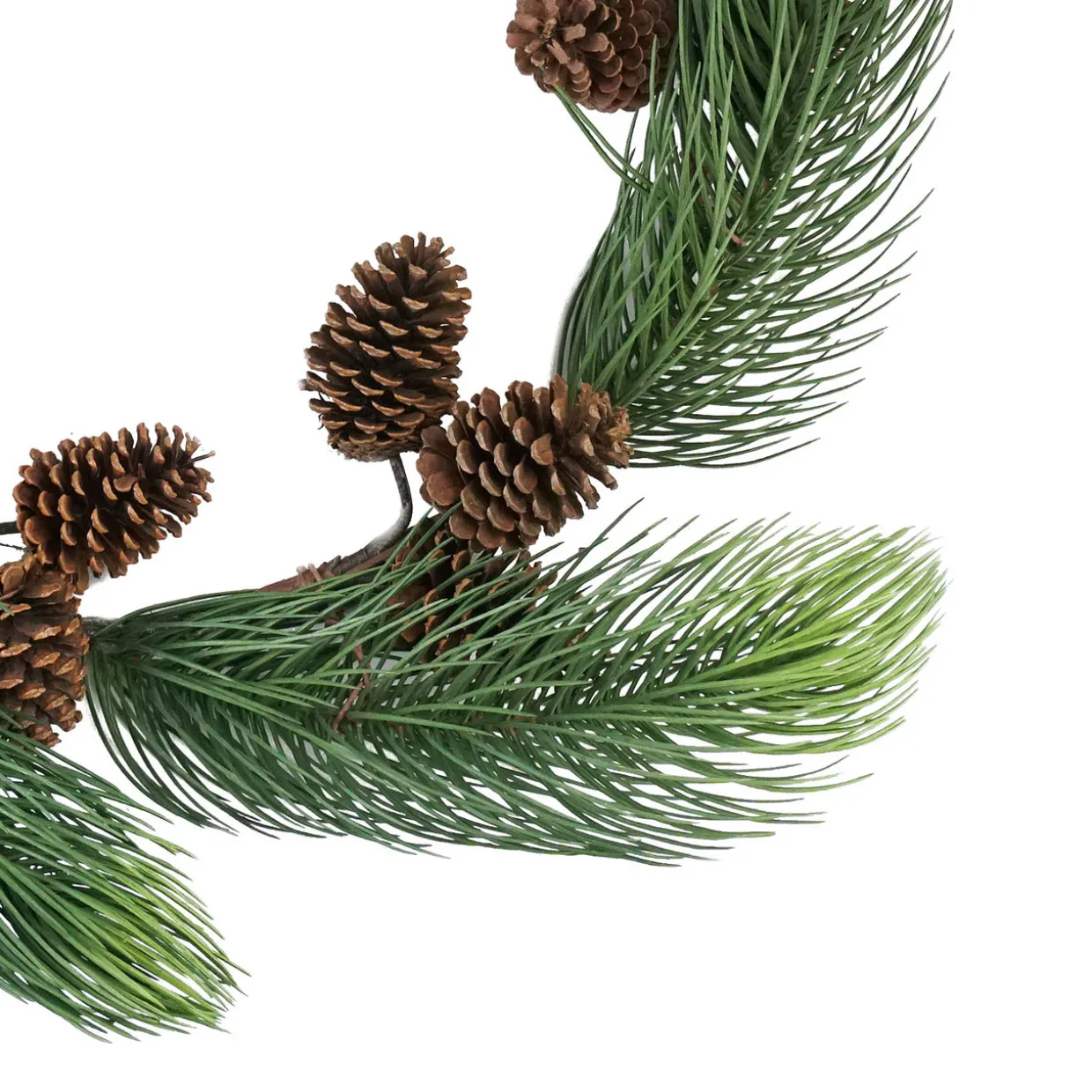 Long Pine Needle and Pinecone Artificial Christmas Wreath - 30" - Unlit