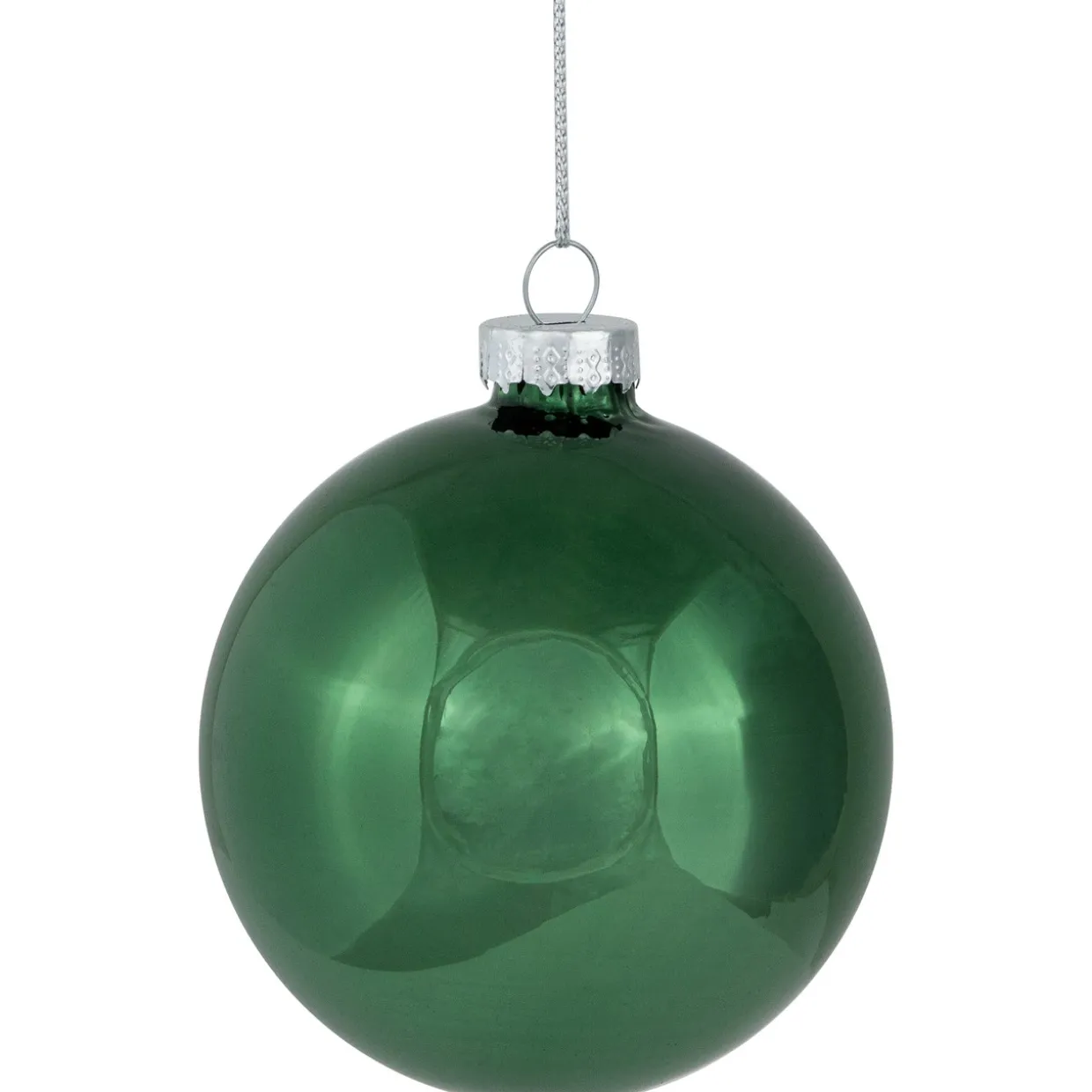 Matte and Shiny Finish Ball Glass Christmas Ornaments - 3" (80mm) - Dark Aquamarine - 9ct
