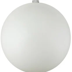 Matte White Shatterproof Christmas Ball Ornament 8" (200mm)