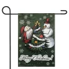 Merry Christmas Santa and a Snowman Garden Flag 12.5" x 18"