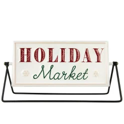 Merry Christmas/Holiday Market Reversible Sign - 10.25