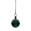 Metal Jingle Bell Hanging Christmas Decoration - 5" - Green