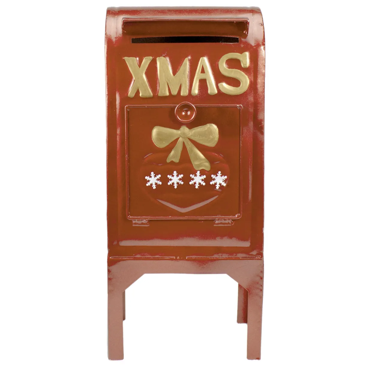 Metal Mailbox Christmas Decoration - 16"