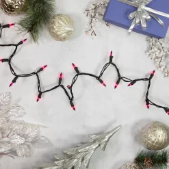 Mini Christmas Lights - Purple - 7' Black Wire - 35ct