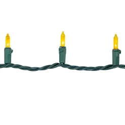 Mini Christmas Lights - Yellow - 20.25' Green Wire - 100ct