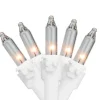 Mini Commercial Christmas Light Set - Clear - 300ct - 34' White Wire