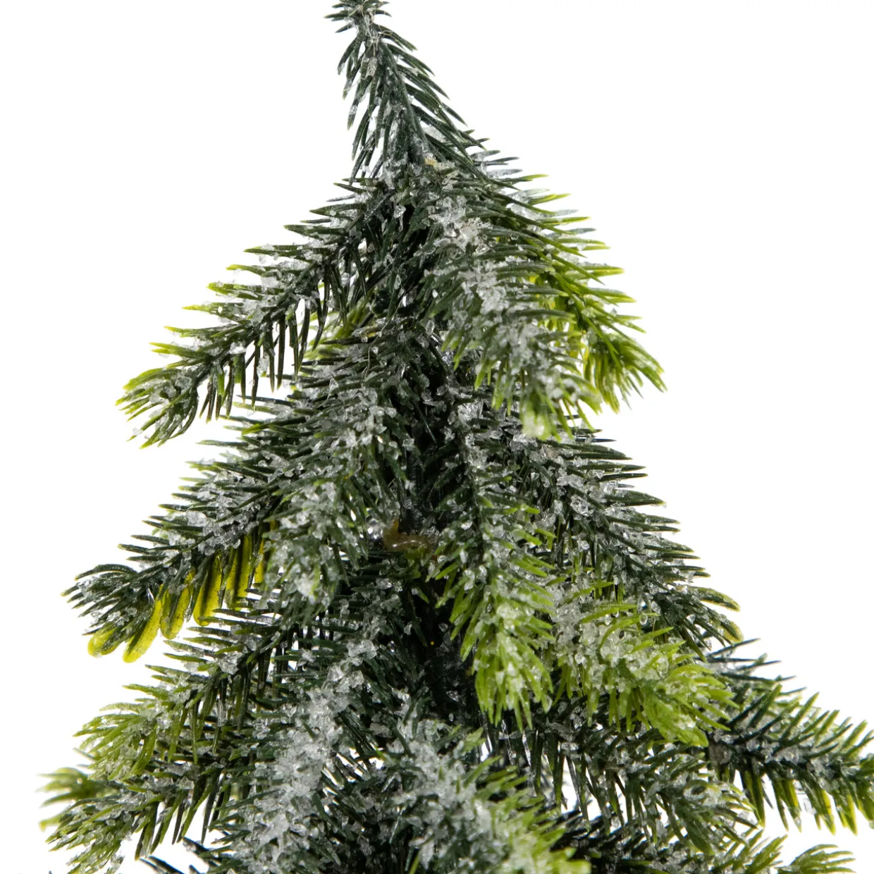 Mini Iced Downswept Pine Artificial Christmas Trees - 9" - Set of 3