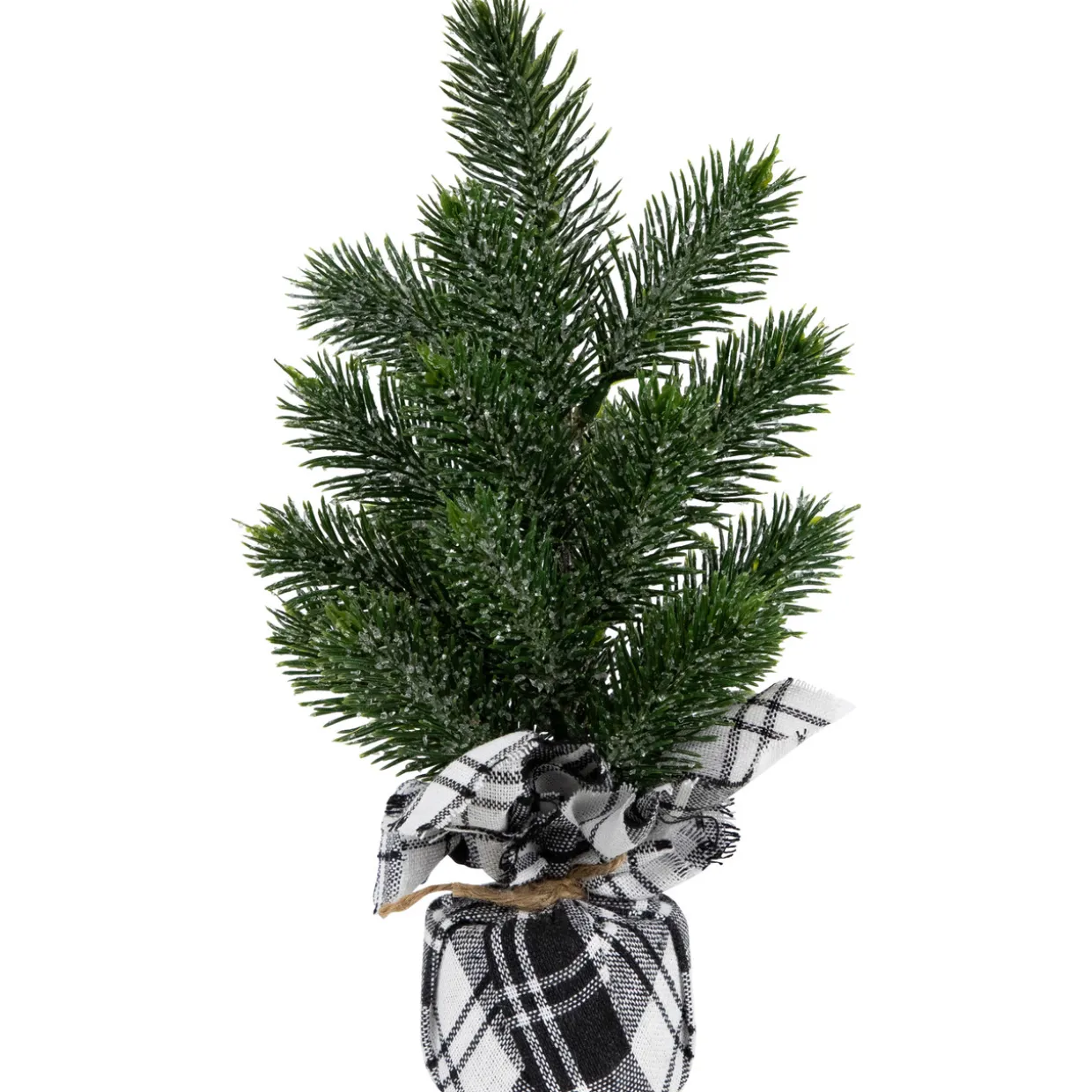 Mini Iced Pine Artificial Christmas Trees - 10" - Set of 3