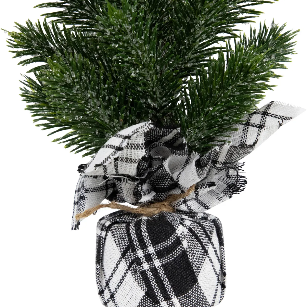 Mini Iced Pine Artificial Christmas Trees - 10" - Set of 3