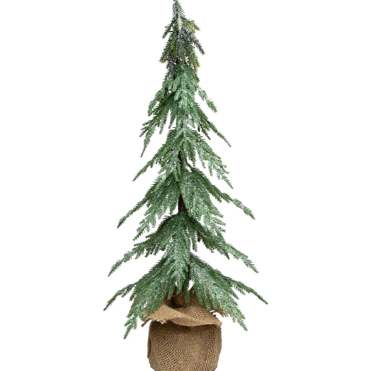 Mini Icy Pine Christmas Tree in Burlap Base - 24" - Unlit